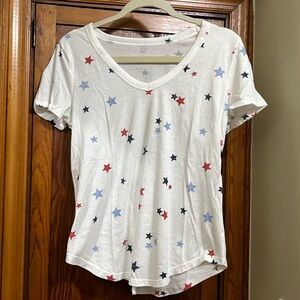 Red white and blue stars tee